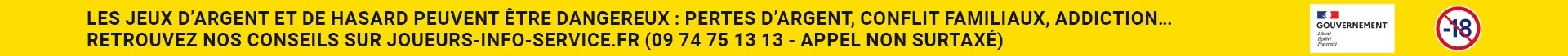 LES JEUX D'ARGENT ET DE HASARD PEUVENT ÊTRE DANGEREUX